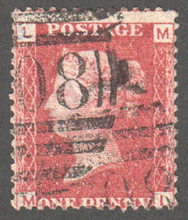 Great Britain Scott 33 Used Plate 95 - ML - Click Image to Close